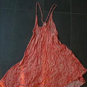 Free People Asymmetrical Dress in Red and White